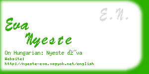 eva nyeste business card